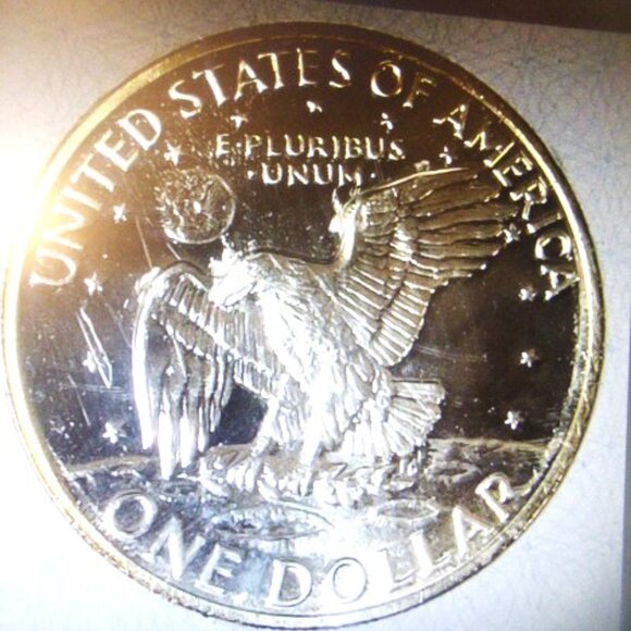 1971 S United States of America Silver Eisenhower One Dollar Coin AACGS Graded - Picture 4 of 4